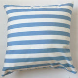 Blue and white striped pillow covers