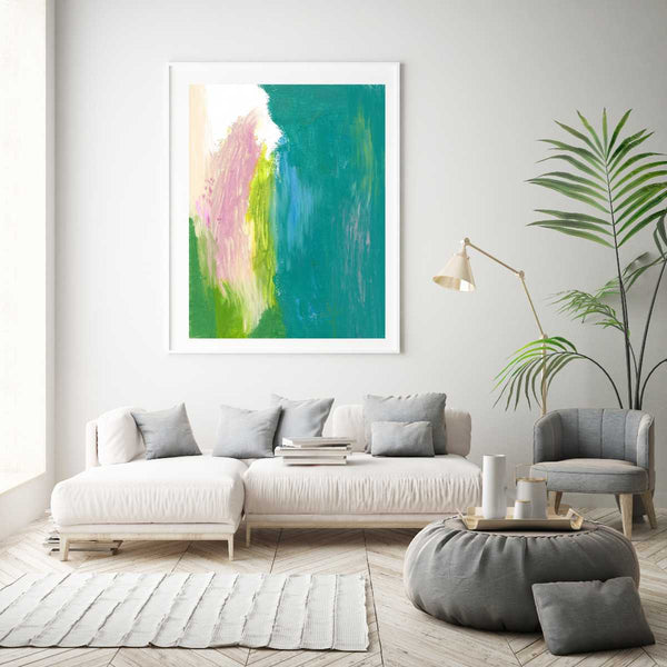 Teal abstract art | Limited Edition